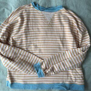 We The Free Classic Striped Oversized Crewneck